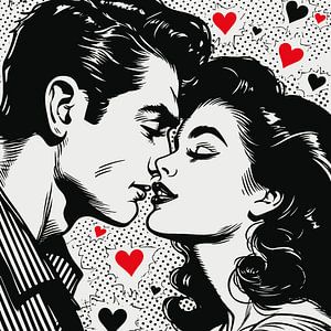 The kiss: Pop Art Passion, Valentine's art by Color Square