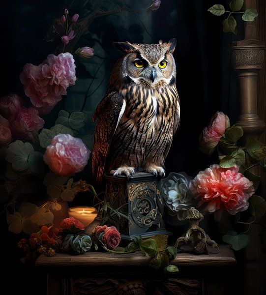 Bougie standard hibou par Ellen Reografie