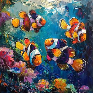 Fischölgemälde, das Nemo findet
