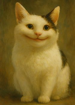 Katze Meme Lächelnd