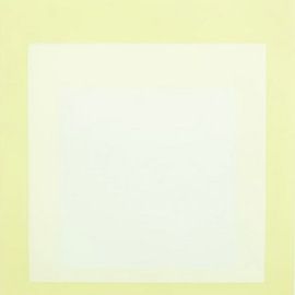 Josef Albers - Hommage an das Quadrat, gelb, weiß Hohe Auflösung von Vivanne