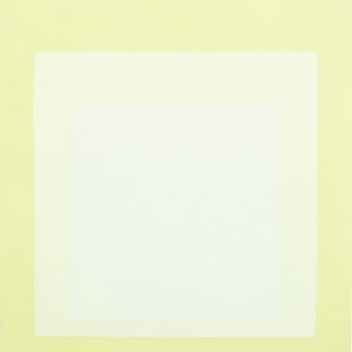 Josef Albers - Hommage an das Quadrat, gelb, weiß Hohe Auflösung