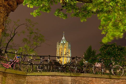 Utrecht Oudegracht: Domtoren bij Gaardbrug
