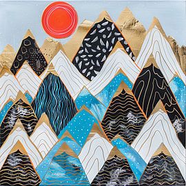 Paysage de montagne moderne sur Poster Art Shop