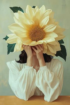 Portret, Zonnebloem op je hoofd no.1 van Studio BB