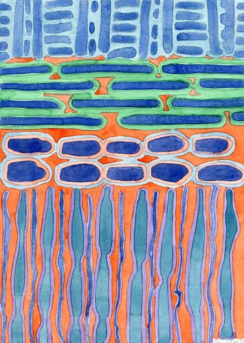 Blue Shapes Pattern 