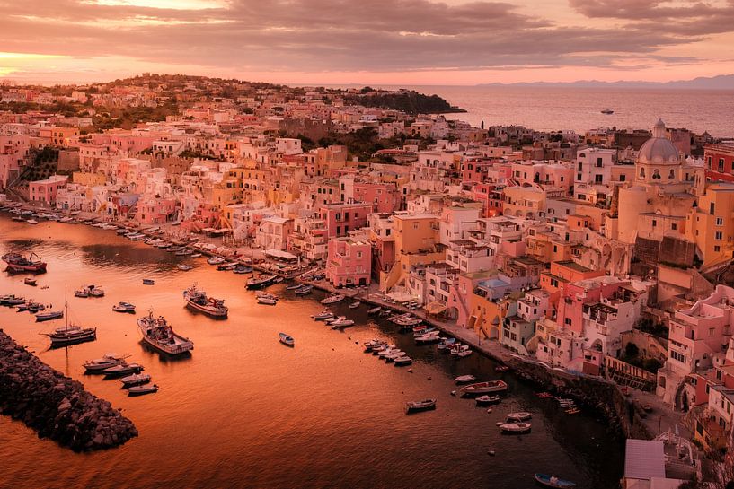 Marina di Corricella, colourful port of Procida, Naples, Italy by Melissa Peltenburg