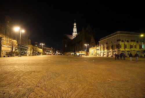 Haarlem bij nacht de Grote Markt