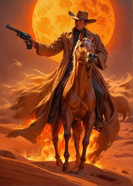 Reiter der brennenden Abenddämmerung von atiq fauzi
