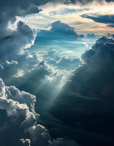 Boven de wolken van fernlichtsicht