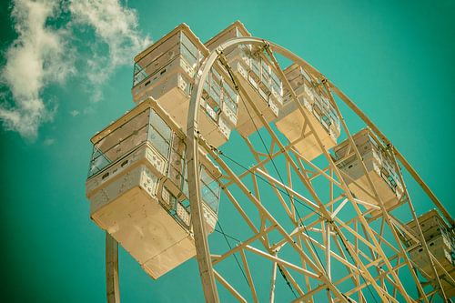 Giant Ferris Wheel - Golden Retro Fine Art