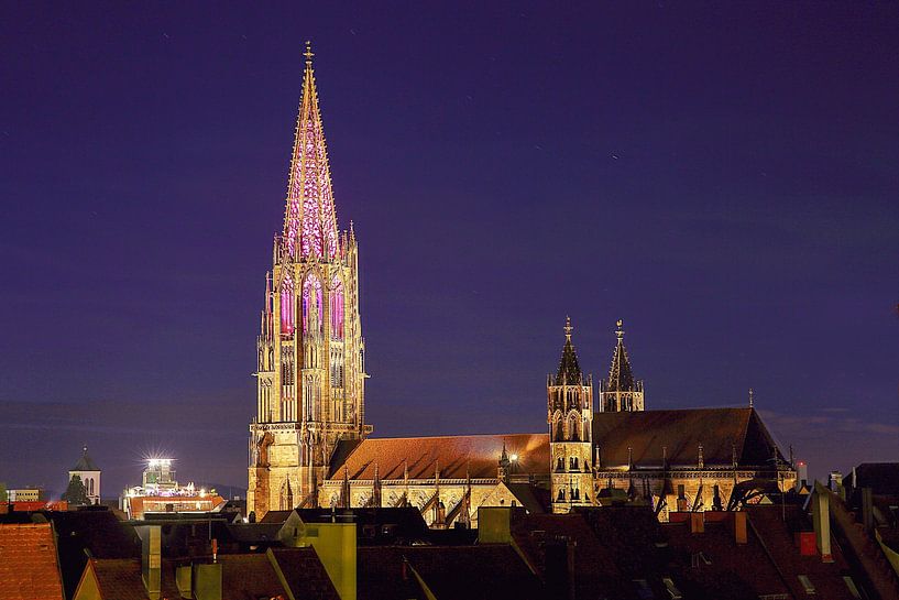 La cathédrale de Fribourg illuminée par Patrick Lohmüller