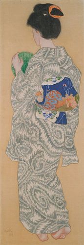 Nils Dardel - Japanese woman (with her back to the viewer) (1917) by Peter Balan