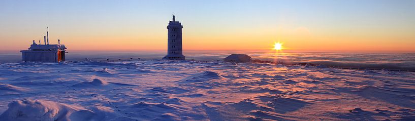 Panorama from the snowy Brocken summit by Karina Gebert