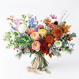 Lebendiger saisonaler Blumenstrauß von Markus Gann
