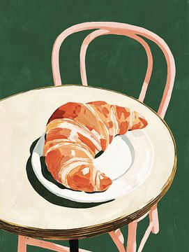 French croissant | modern food art for the kitchen and dining room
