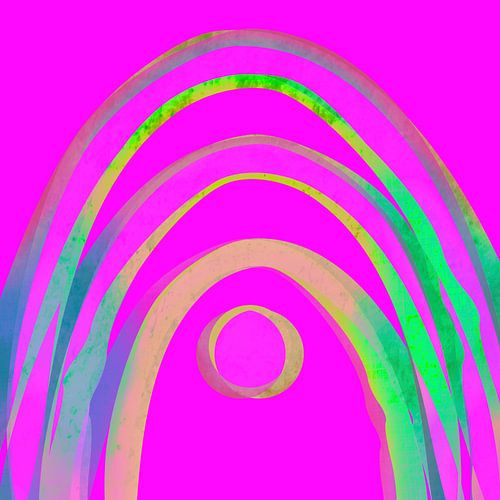 Retro regenboog zomerdag