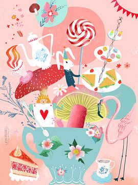 Alice in Wonderland theekransje van uta krogmann