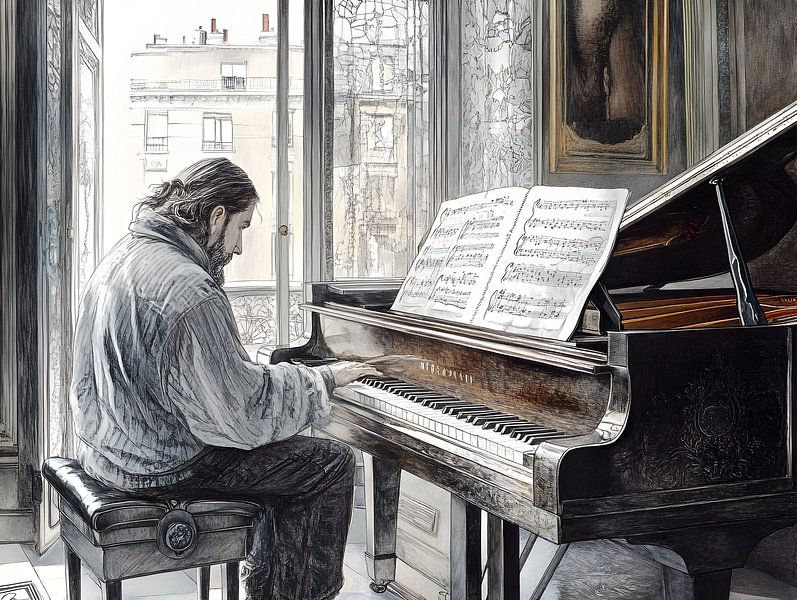The piano player by Heike Hultsch