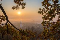 Sunrise over fog