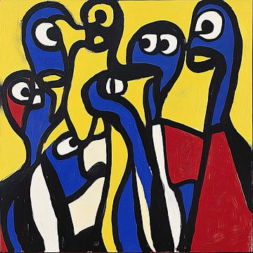 Abstract Feestje met groep mensen