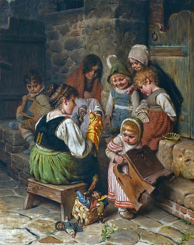 Théâtre de marionnettes - Hermann von Kaulbach , 1885