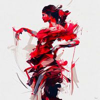 Dynamic flamenco dancer