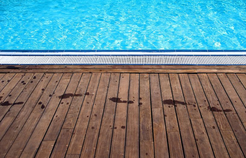 Poolside with footprints by Artstudio1622