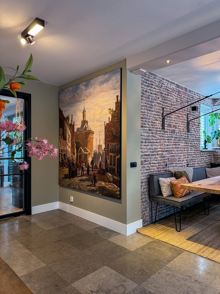 Die Zuiderspui mit den Drommedaris, Enkhuizen, Cornelis Springer 