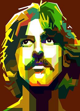 George Harrison The Beatles Pop Art WPAP van Fariza Abdurrazaq