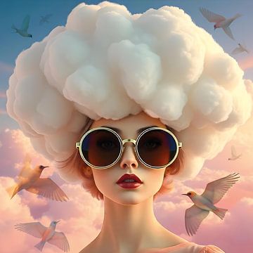 woman and clouds van TW living