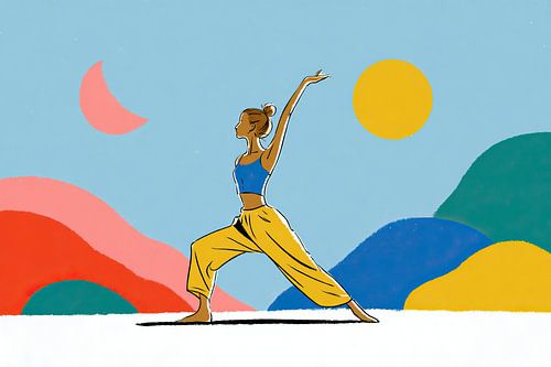 Vrouw Yoga | Flowing Colors