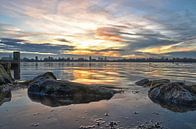 Zonsondergang Kralingse Plas, Rotterdam van Frans Blok thumbnail