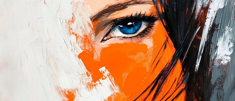 Fascination of the gaze - Coloured mixed media by Poster Art Shop