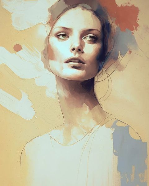 Portrait illustré&quot; &quot;Flirt&quot; par Carla Van Iersel