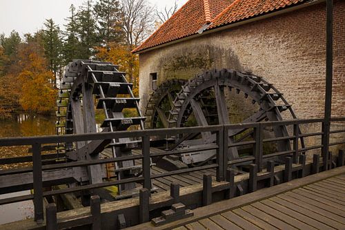cogwheel from watermill in holland in nature area singraven