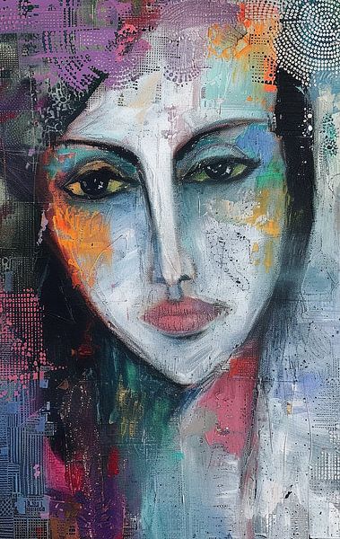 Frau mit Augen von Kunst Laune