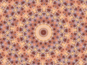 Mandalalala.... (Rosette oder Mandala in Aprikose und alter Rose)