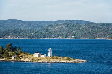 Leuchtturm im Oslofjord von Rico Ködder