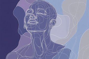 Breath of silence - line study in pastel by Poster Art Shop