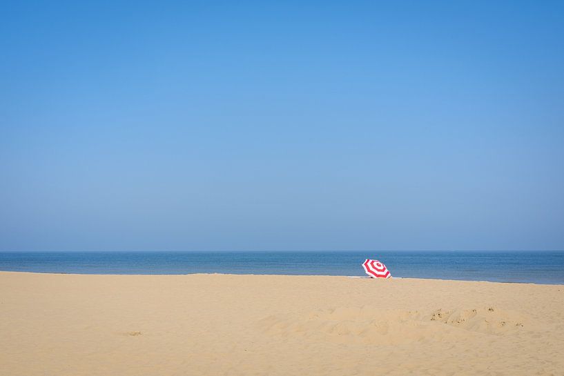 Parasol on the Beach by Johan Vanbockryck