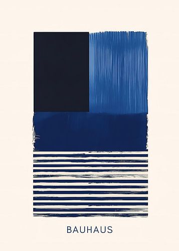 Bauhaus abstract blauw