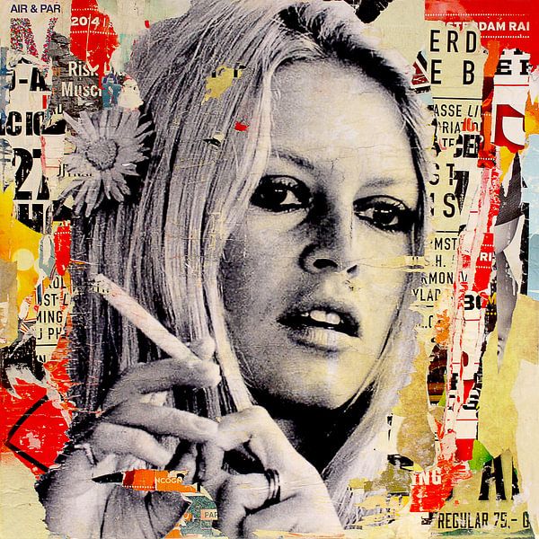Brigitte Bardot ist Rauchen von Michiel Folkers