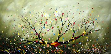 Fleur verte sur Gena Theheartofart