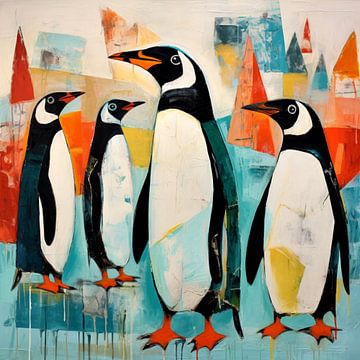 Abstrakte Pinguine von ARTemberaubend