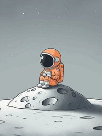 Einsamer Astronaut im Weltraum von Rizal Azhari