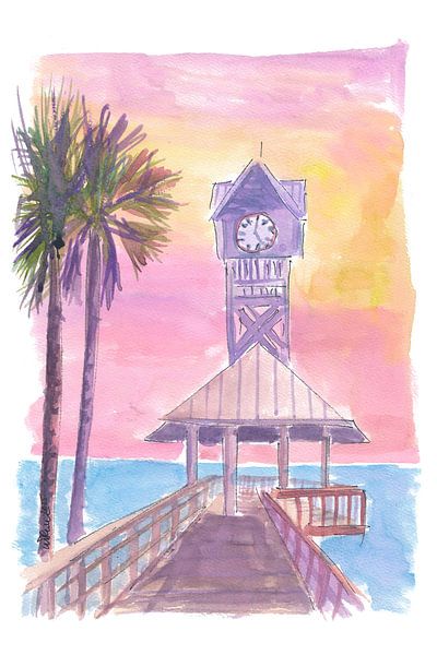 Sunset Pier Serenity in Fort Walton Beach Florida by Markus Bleichner