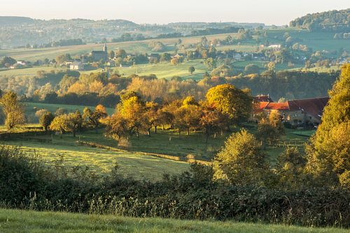 Zonsopkomst  boven de  Zuid-Limburgse heuvels