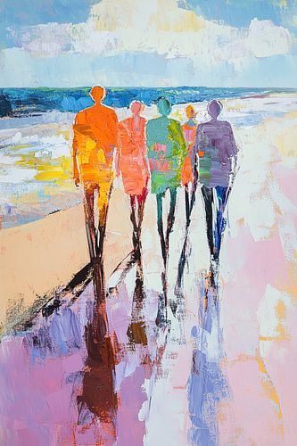 Promeneurs de plage