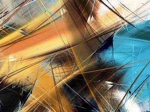 Goldene Linien mit blauen Fragmenten